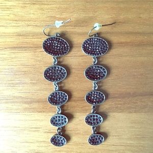 JET CRYSTAL DROP EARINGS